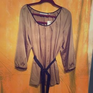 Copper/Gold colored blouse w/ sash (1X-see chart)